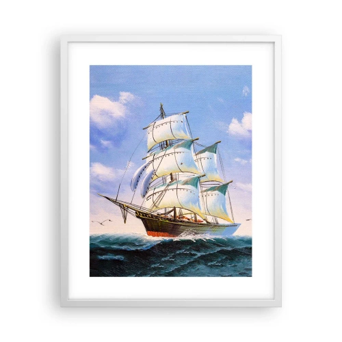 Plagát v bielom ráme - Hrdo s vetrom - 40x50 cm