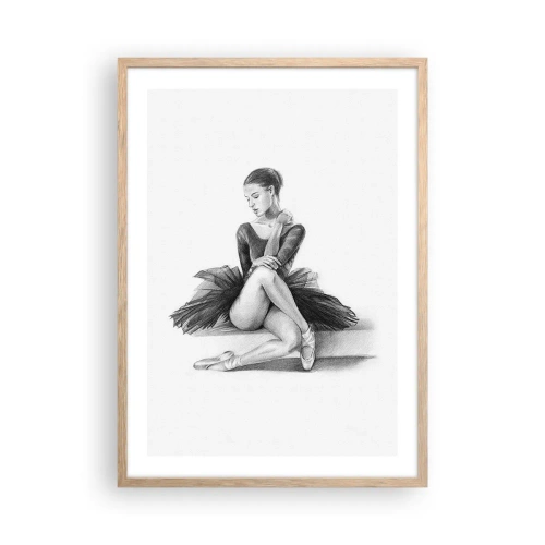 Plagát v ráme zo svetlého duba - Očarená tancom - 50x70 cm