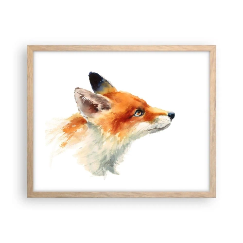 Plagát v ráme zo svetlého duba - Opatrnosti nie je nikdy dosť - 50x40 cm