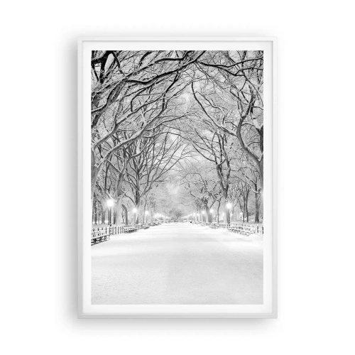 Plagát v bielom ráme - Štyri ročné obdobia – zima - 70x100 cm