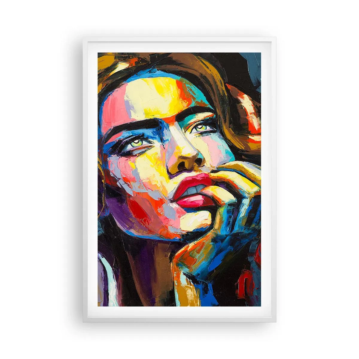 Plagát v bielom ráme - Sny, ako vtáky letia oblohou - 61x91 cm