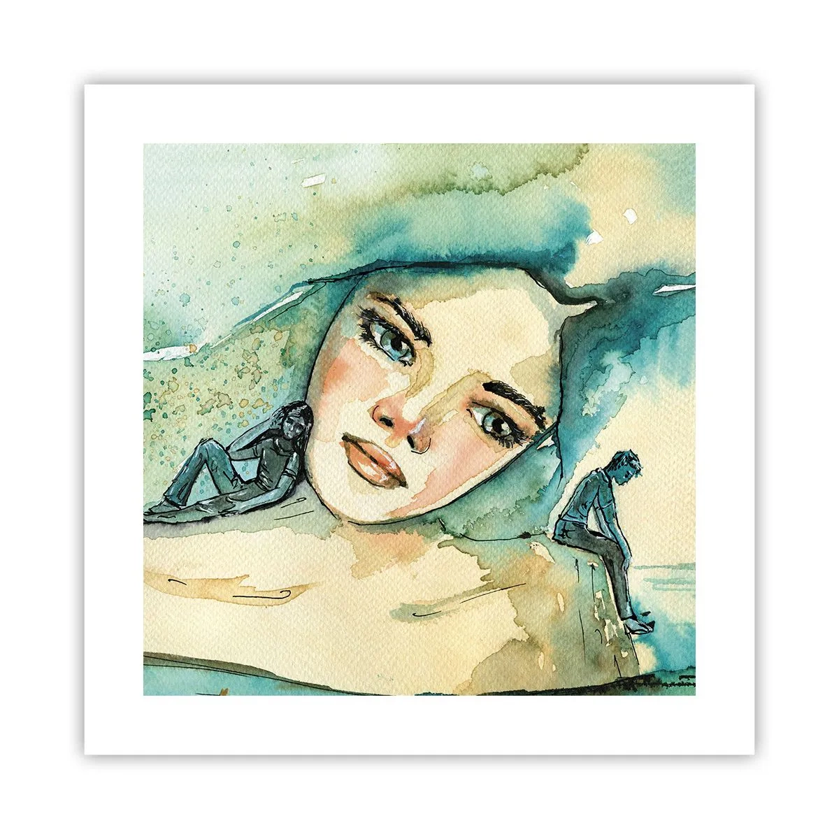 Plagát - Am I blue? - 40x40 cm