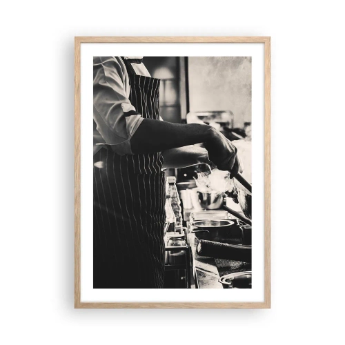 Plagát v ráme zo svetlého duba - Alchýmia chutí - 50x70 cm