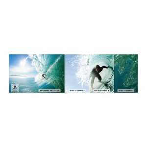 Vzorka samolepiacej fototapety Deluxe Sticker - Vždy na povrchu - Krajina, oceán, Surfer - 100x30 cm