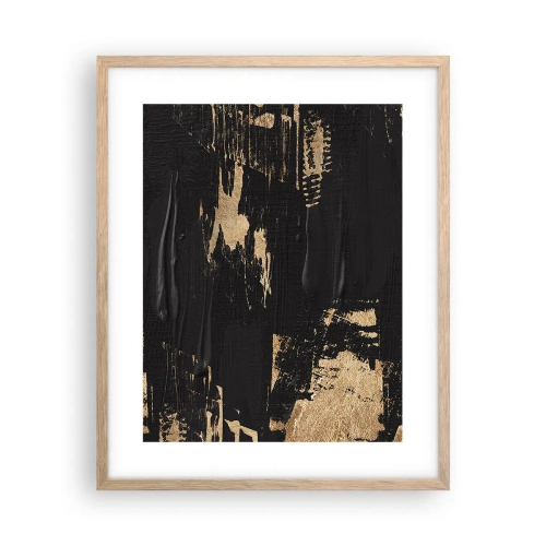 Plagát v ráme zo svetlého duba - Stopa dotyku - 40x50 cm