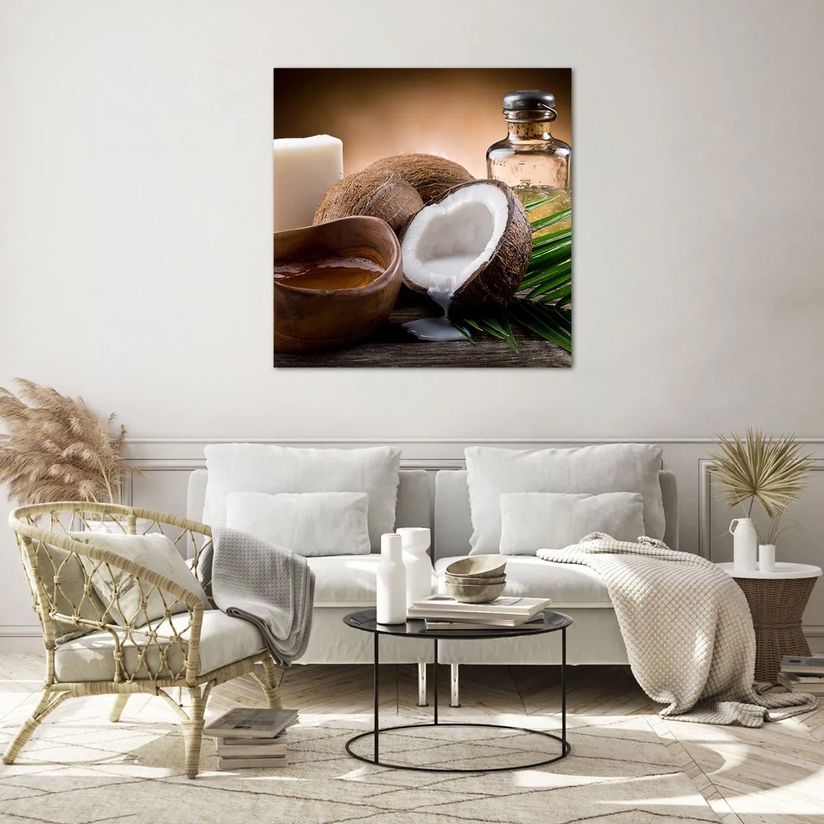 Obraz na skle - Zdravie z tropických ostrovov - 40x40 cm