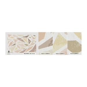 Vzorka samolepiacej fototapety Deluxe Sticker - Kompozícia: vitráž - Minimalizmus, Pastel, Boho - 100x30 cm