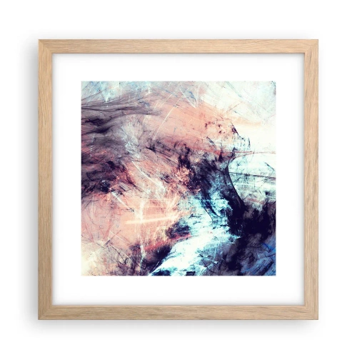 Plagát v ráme zo svetlého duba - Vnímaj vietor - 30x30 cm