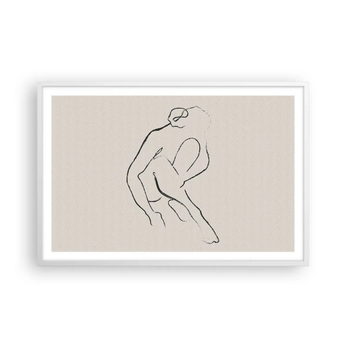 Plagát v bielom ráme - Intímna skica - 91x61 cm