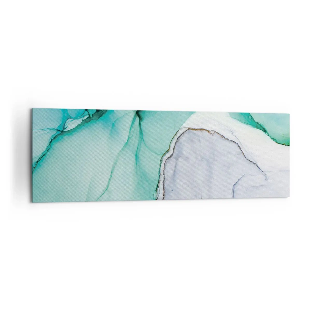 Obraz na plátne - Štúdia v tyrkysovej - 160x50 cm