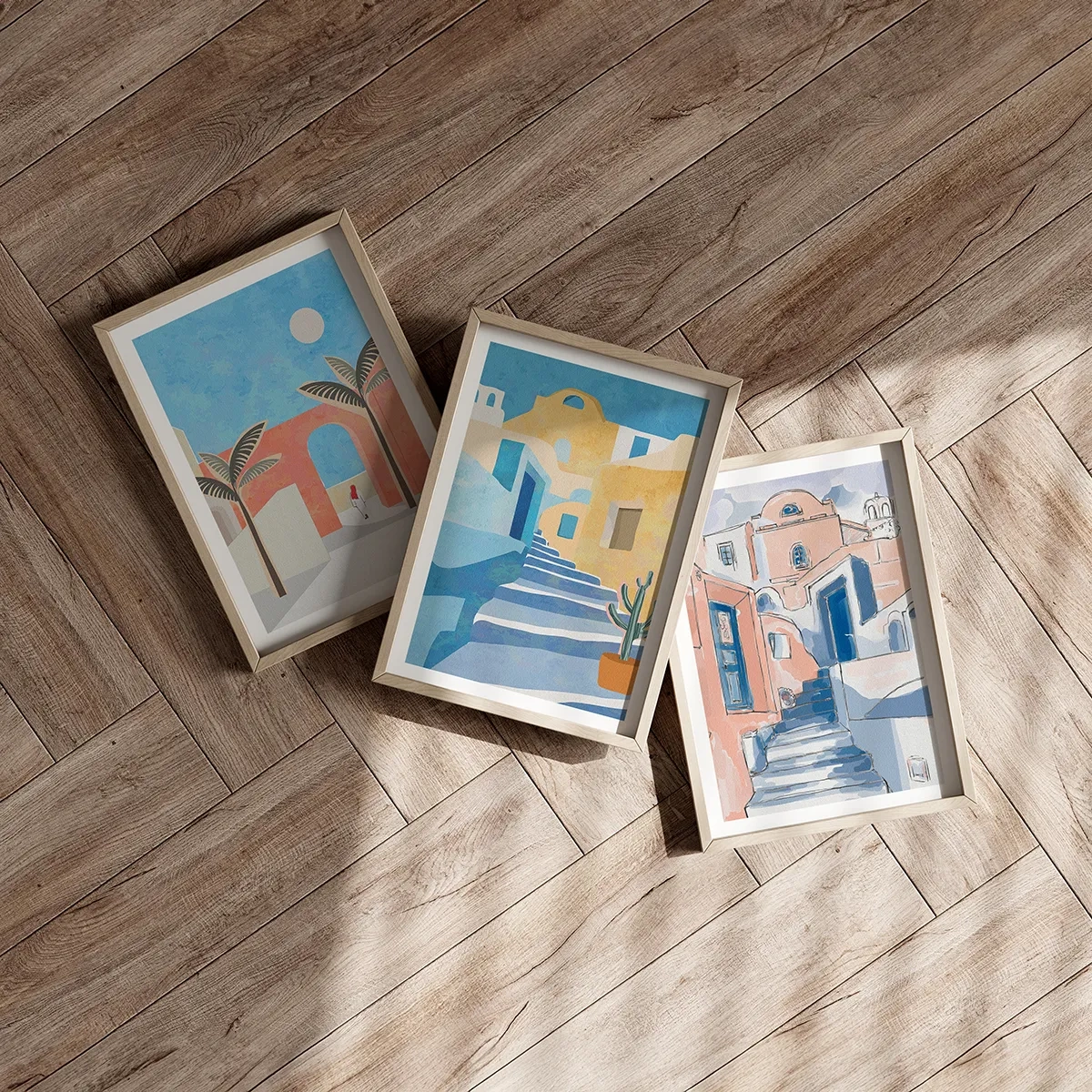 Plagát v ráme zo svetlého duba - Arabský deň - 50x70 cm