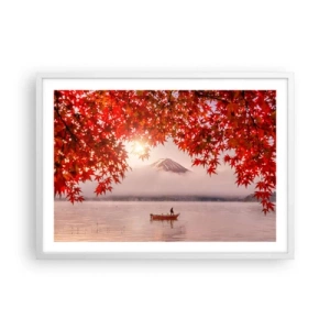 Plagát v bielom ráme - V japonskom štýle - 70x50 cm