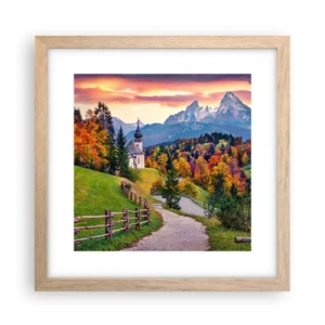 Plagát v ráme zo svetlého duba - Úplne ideálna krajina - 30x30 cm