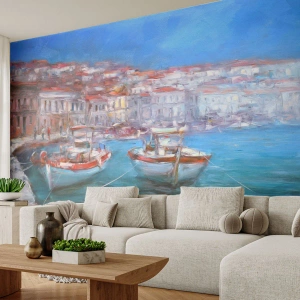 Fototapeta Premium Sand - Taliansky záliv - Prístavné mesto, Architektúra, Grécko - 100x70 cm
