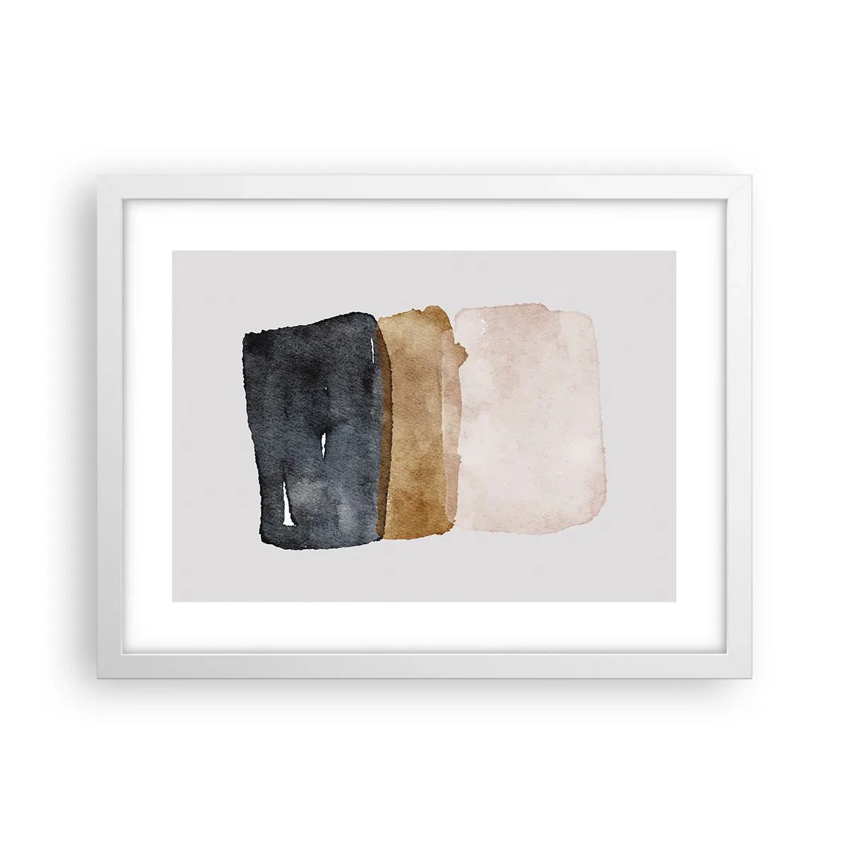 Plagát v bielom ráme - Kompozícia zemitých farieb - 40x30 cm