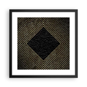 Plagát v čiernom ráme - Geometria v štýle glamour - 40x40 cm