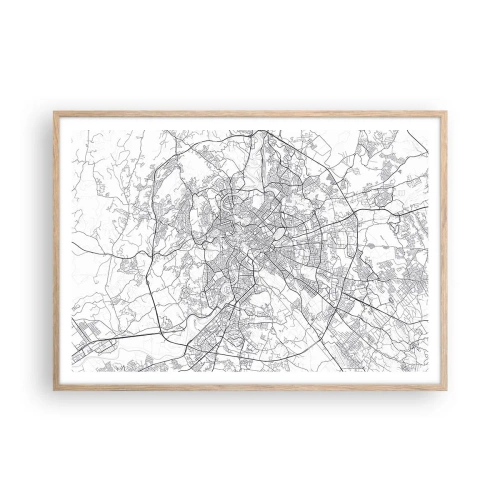 Plagát v ráme zo svetlého duba - Rímsky kruh - 100x70 cm