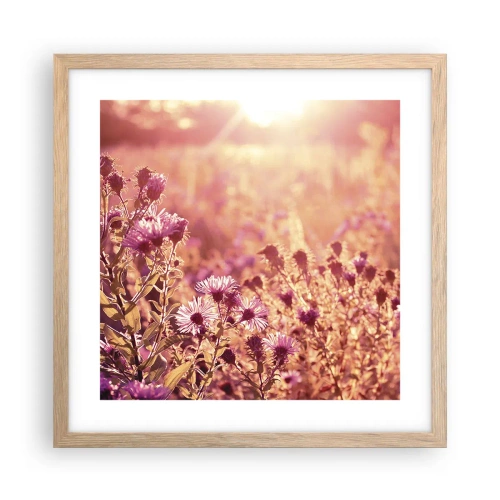 Plagát v ráme zo svetlého duba - Než skončí leto - 40x40 cm