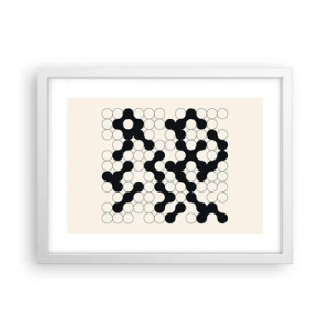 Plagát v bielom ráme - Čínska hra – variácia - 40x30 cm