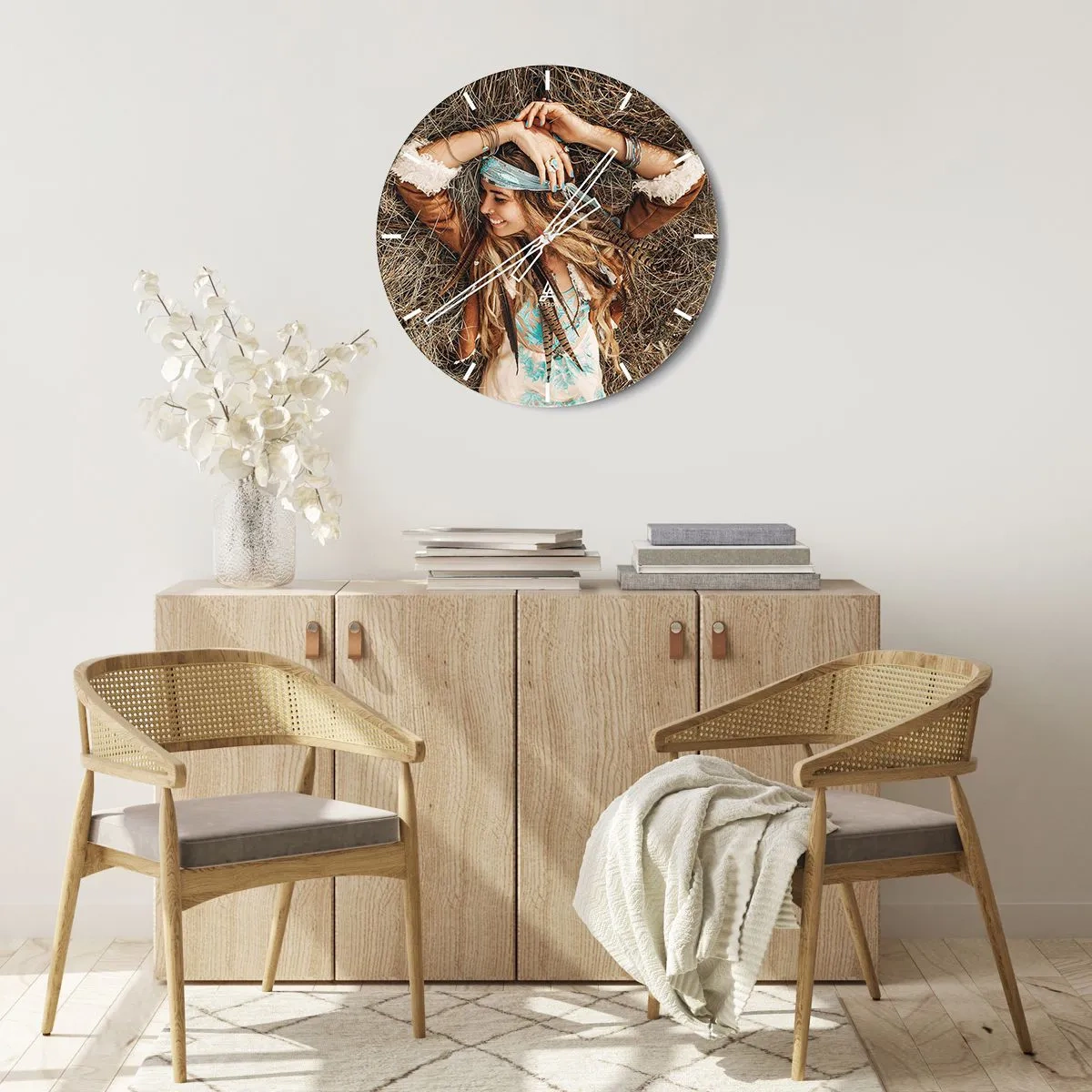 Nástenné hodiny - Na ceste do leta lásky - 30x30 cm