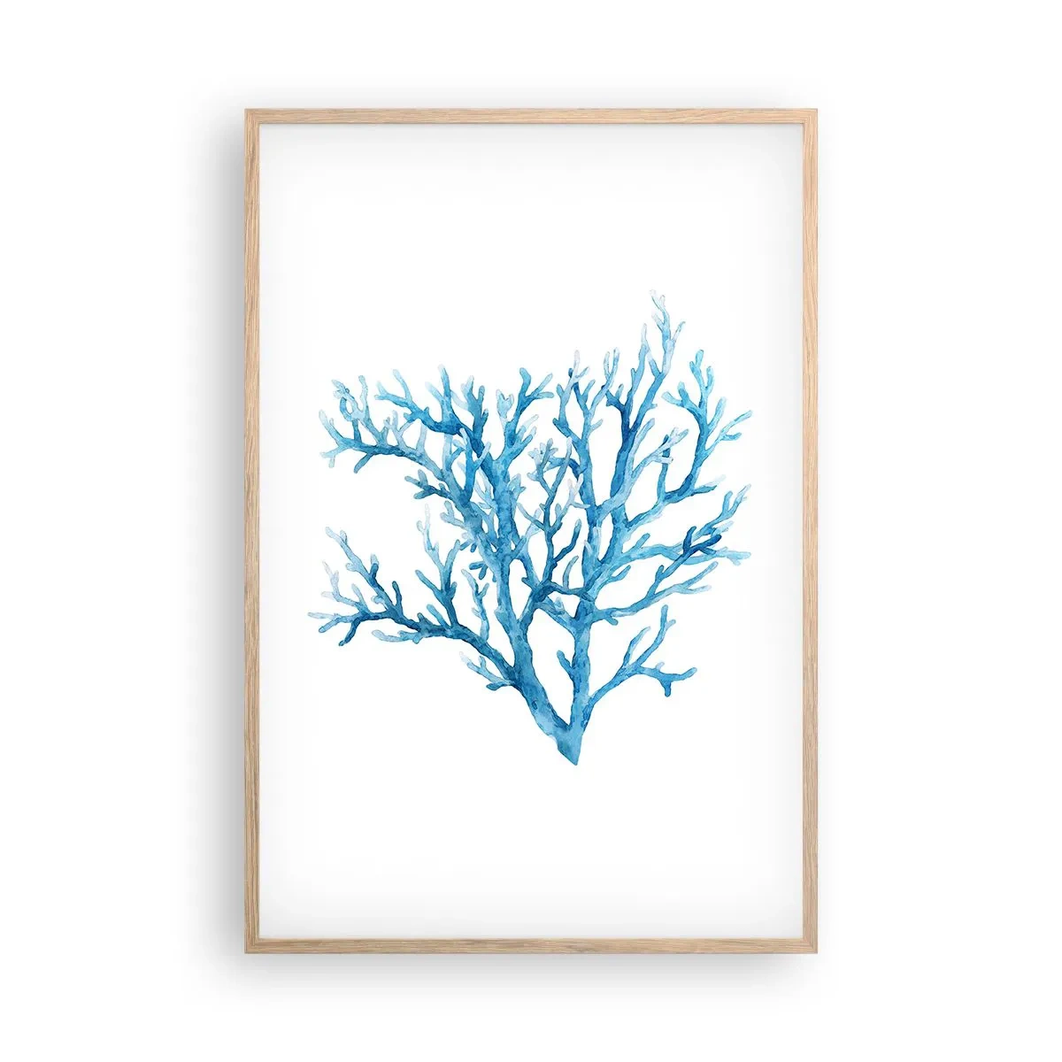 Plagát v ráme zo svetlého duba - Morský filigrán - 61x91 cm