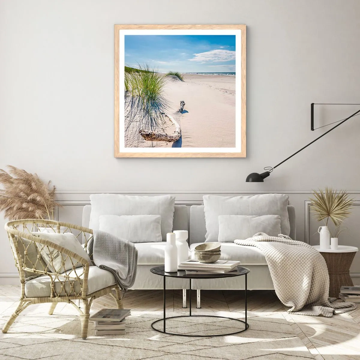 Plagát v ráme zo svetlého duba - Najkrajšia? Baltská - 50x50 cm