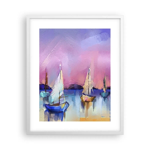 Plagát v bielom ráme - Smer: široká voda - 40x50 cm