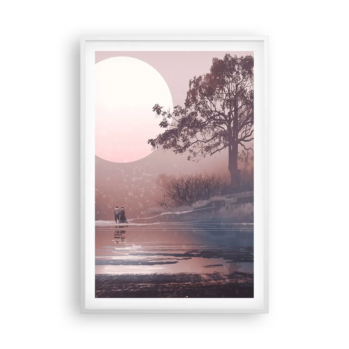 Plagát v bielom ráme - Nočné zázraky - 61x91 cm