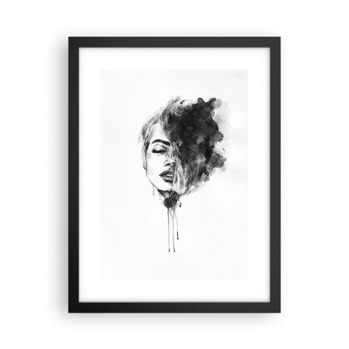 Plagát v čiernom ráme - O čom sníva dievča - 30x40 cm
