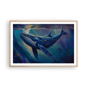 Plagát v ráme zo svetlého duba - Vitaj v mojom svete - 91x61 cm