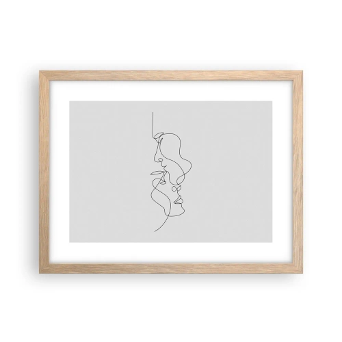 Plagát v ráme zo svetlého duba - Žiar vášnivých túžob - 40x30 cm