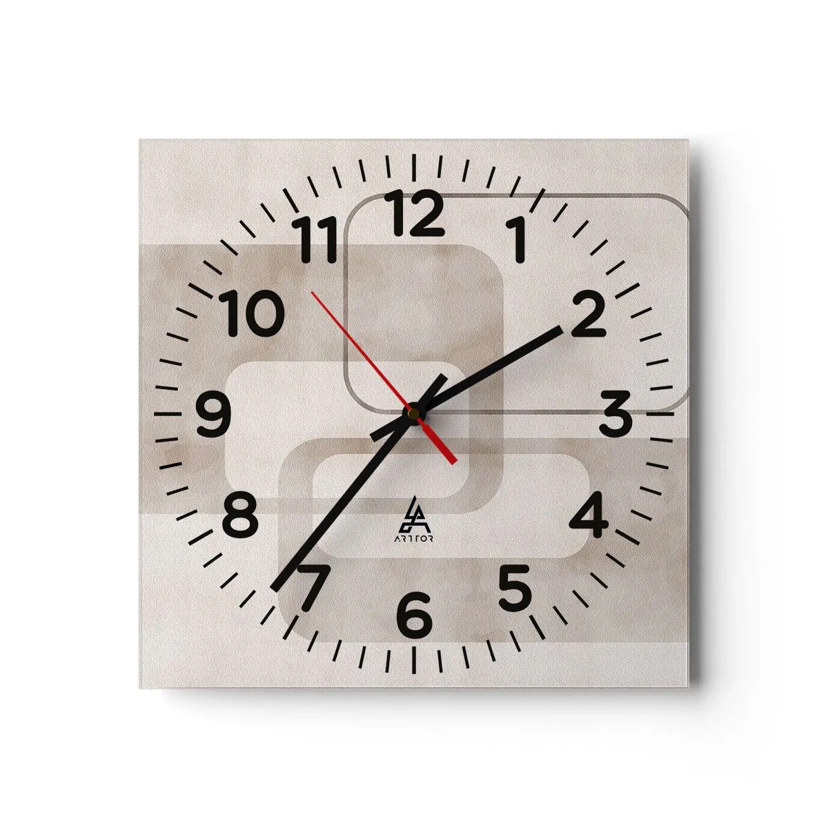 Nástenné hodiny - Geometrická fúga - 30x30 cm