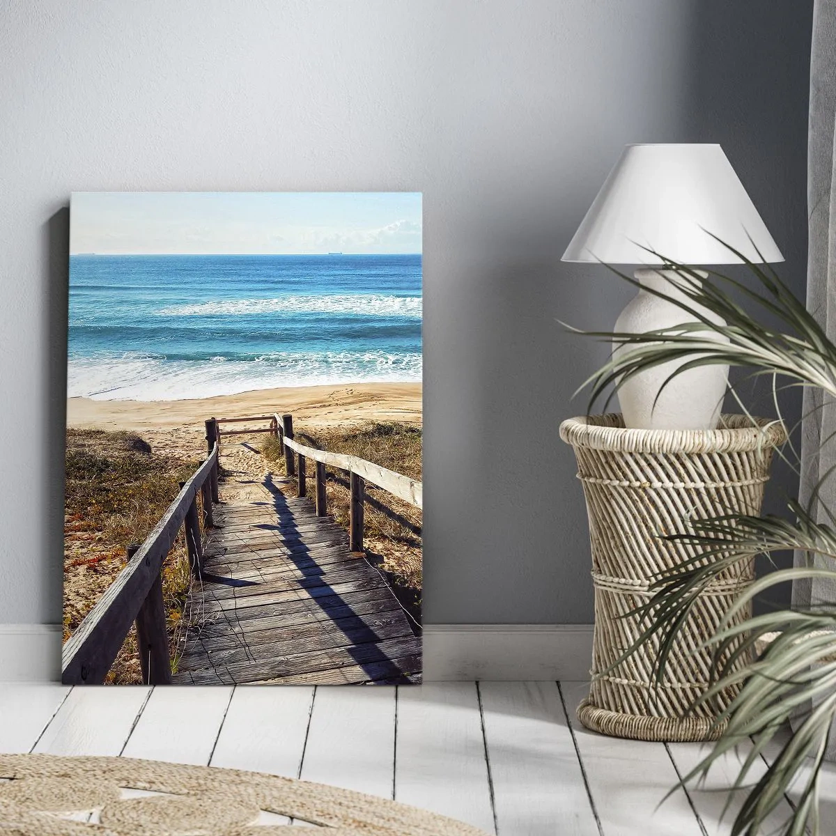 Obraz na plátne - Bež! - 45x80 cm