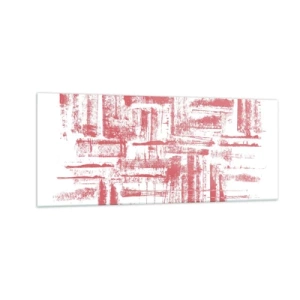 Obraz na skle - Červené mesto - 100x40 cm