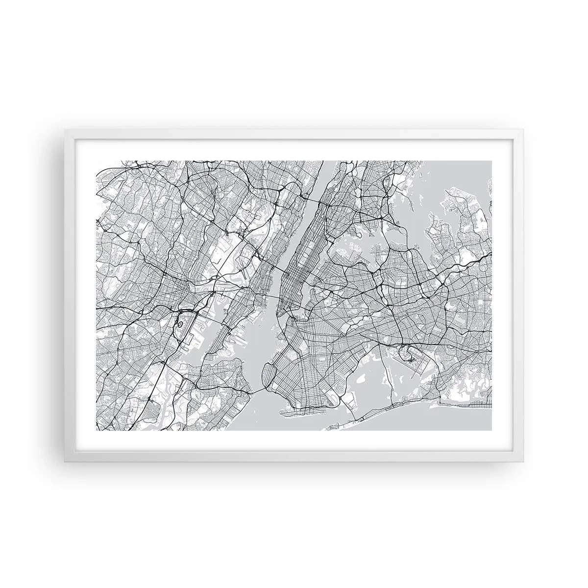 Plagát v bielom ráme - Anatómia metropoly - 70x50 cm