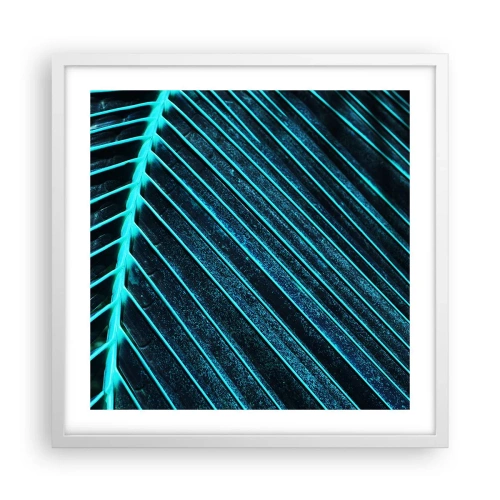 Plagát v bielom ráme - Textúra zelene - 50x50 cm
