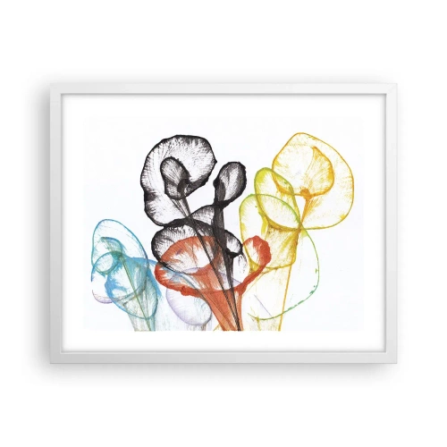 Plagát v bielom ráme - Kvety s dušou - 50x40 cm
