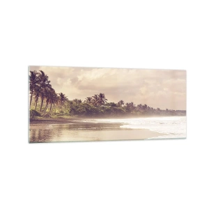 Obraz na skle - Pohladenie vĺn - 120x50 cm