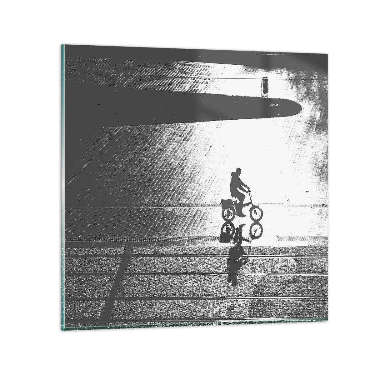 Obraz na skle - Dopredu, cez mesto - 40x40 cm