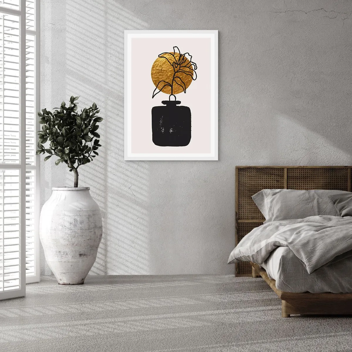 Plagát v bielom ráme - Krása, ktorá má cenu zlata - 50x70 cm