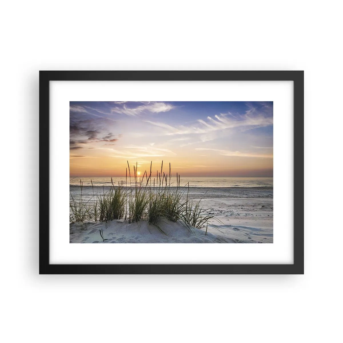 Plagát v čiernom ráme - Pozri sa, predstav si a pociť - 40x30 cm