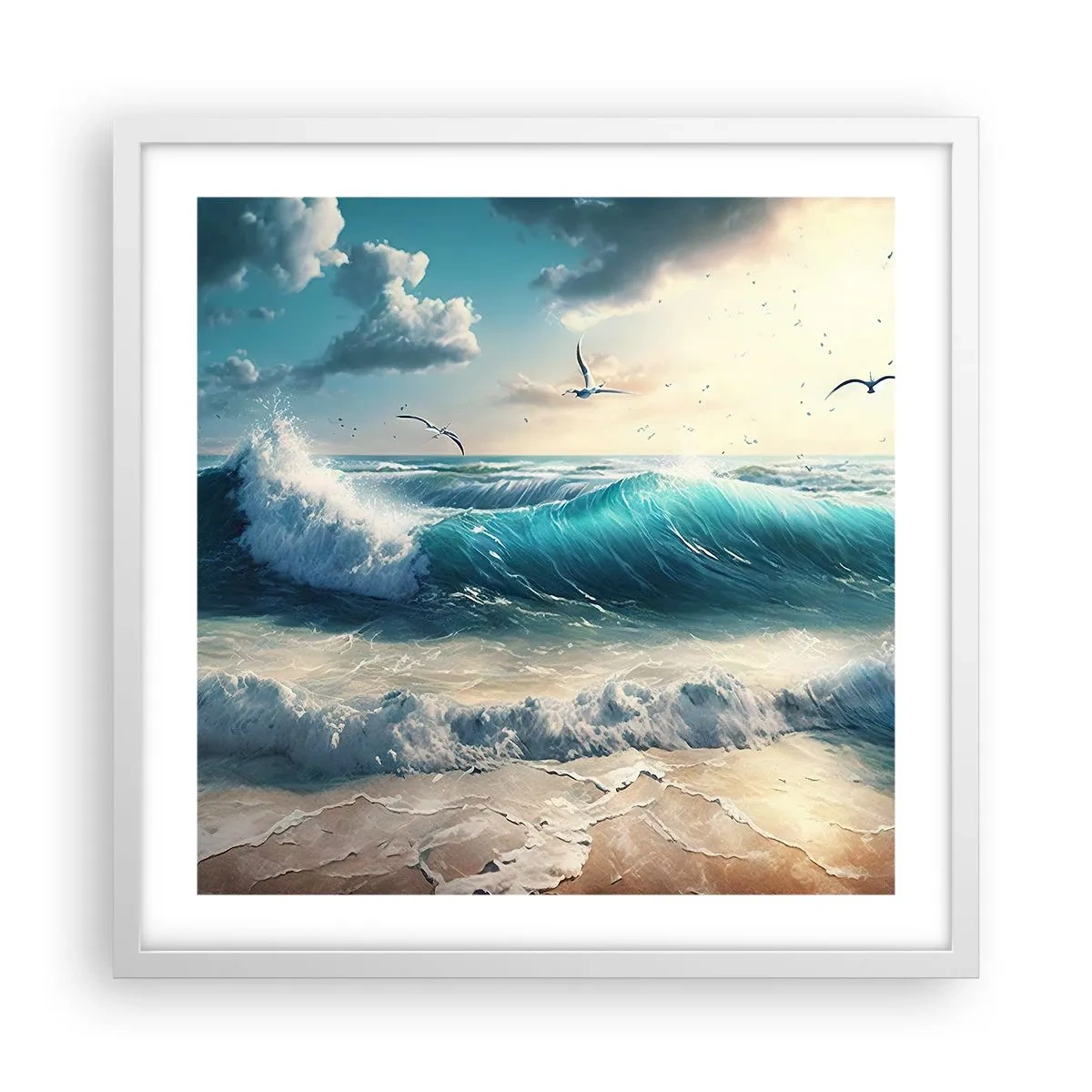 Plagát v bielom ráme - Šušťanie len pre teba - 50x50 cm