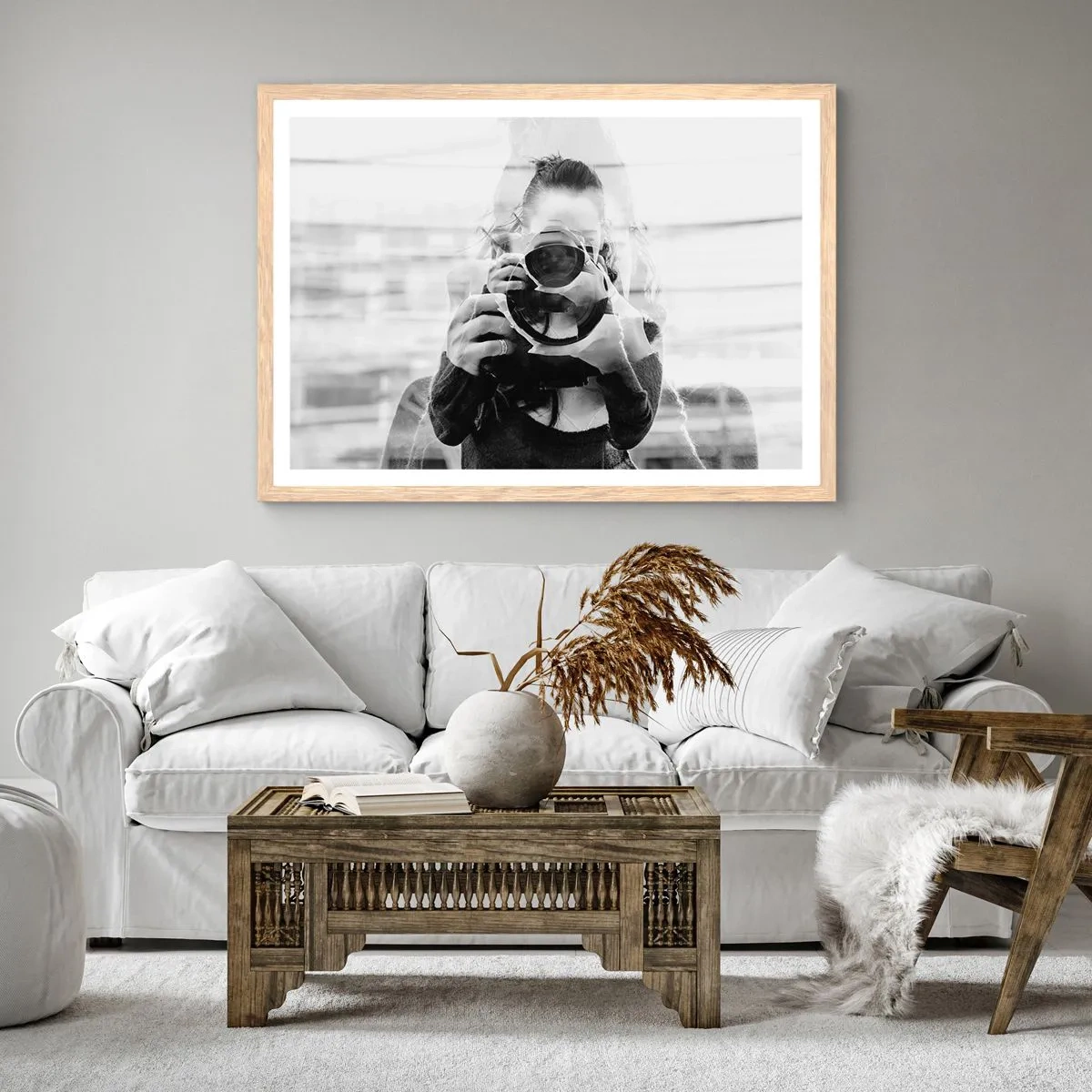 Plagát v ráme zo svetlého duba - Tvorca a materiál - 70x50 cm