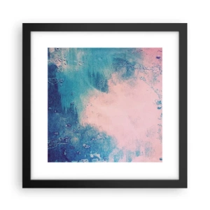 Plagát v čiernom ráme - Modré objatie - 30x30 cm