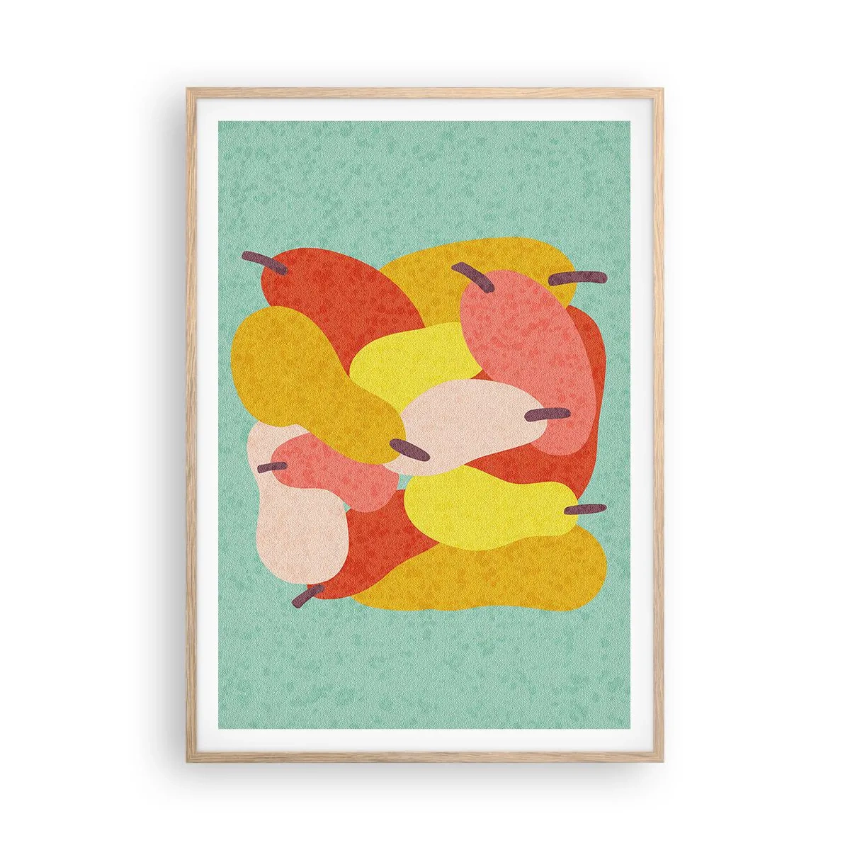 Plagát v ráme zo svetlého duba - Ochutnajte letné slnko - 70x100 cm