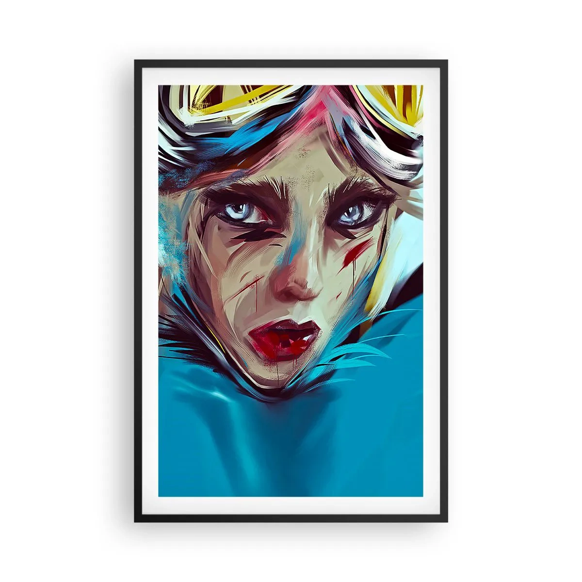 Plagát v čiernom ráme - Silničná bojovníčka - 61x91 cm