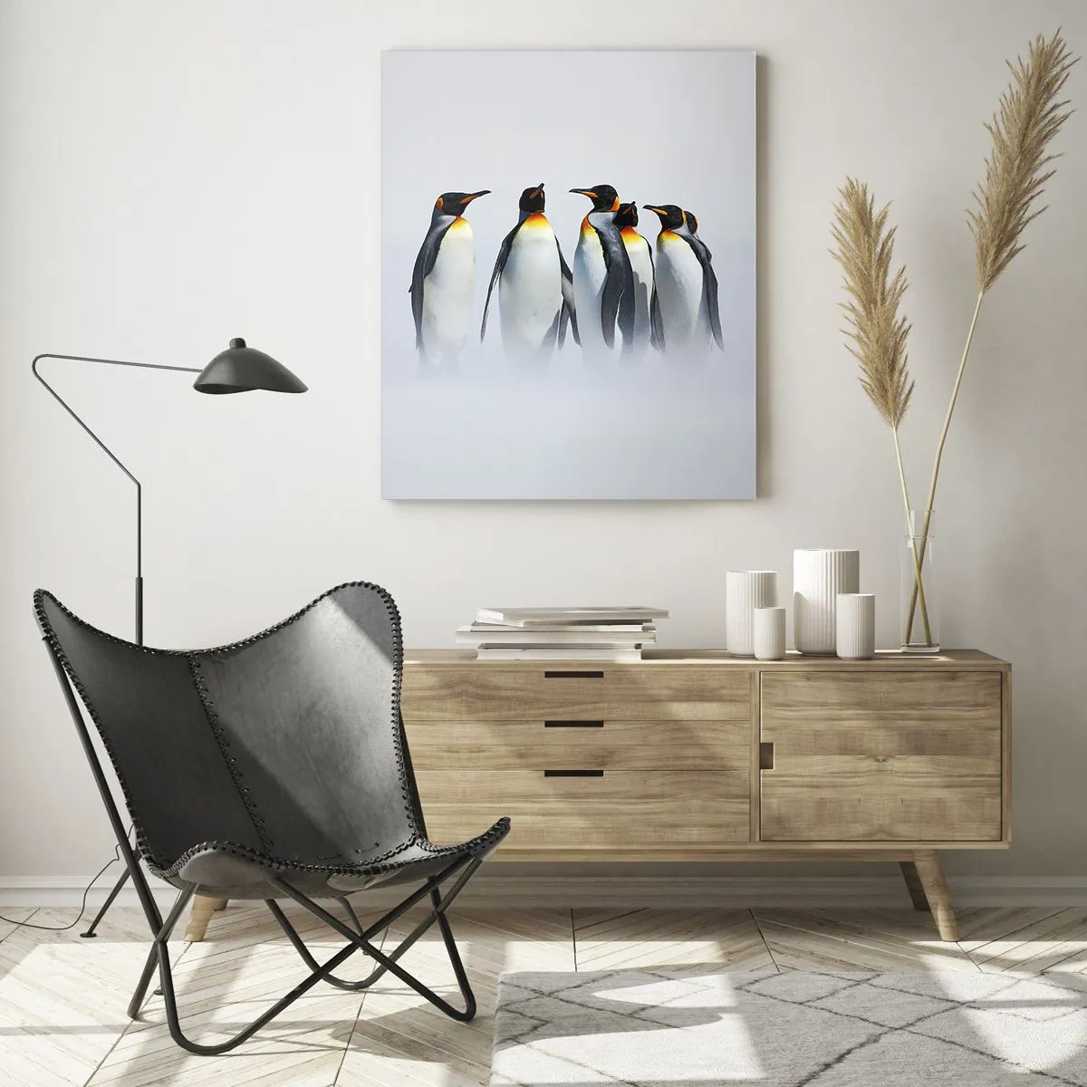 Obraz na skle - Stretnutie vo večerných róbach - 50x70 cm