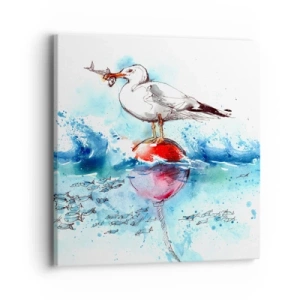 Obraz na plátne - Vydarený rybolov - 40x40 cm