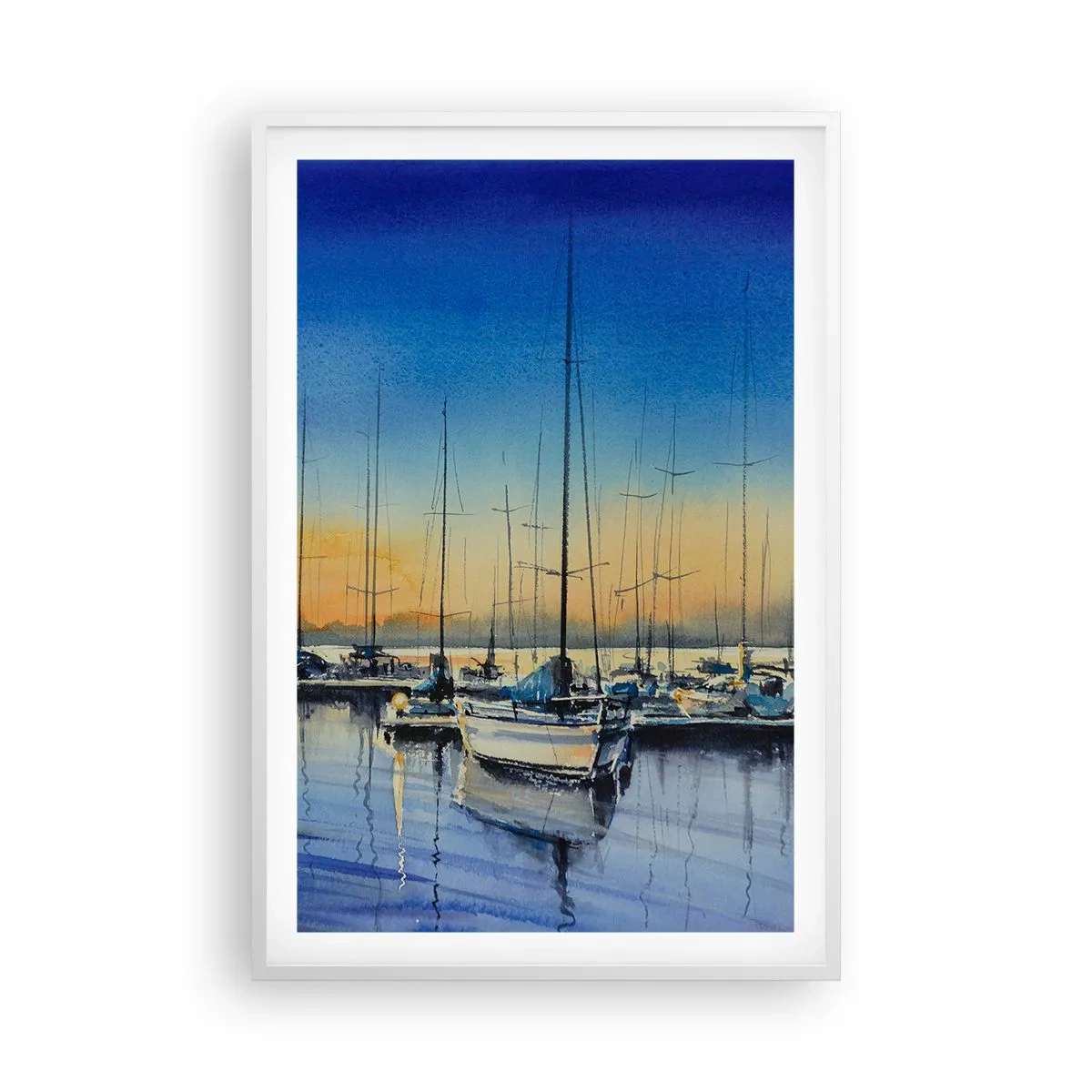 Plagát v bielom ráme - Koniec dobrého dňa - 61x91 cm