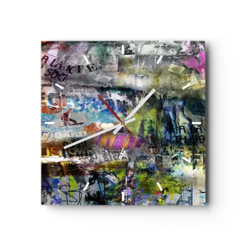 Nástenné hodiny - Koláž spomienok - 40x40 cm